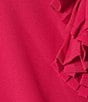 Color:Hot Pink - Image 3 - Chiffon Float Ruffle Sleeveless Keyhole Crew Neck Shift Dress
