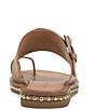 Color:Sandstone - Image 3 - Cooliann Leather Toe Ring Studded Sandals
