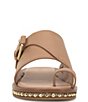 Color:Sandstone - Image 5 - Cooliann Leather Toe Ring Studded Sandals
