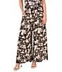 Vince Camuto Coordinating Floral Print Drawstring Wide Leg Pants, Color:Rich Black - Image 1