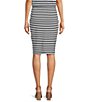 Vince Camuto Coordinating Striped Pull On Midi Pencil Skirt - Image 2