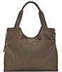Color:Morel - Image 2 - Corla Leather Gold Tone Shoulder Bag