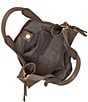 Color:Morel - Image 3 - Corla Leather Gold Tone Shoulder Bag