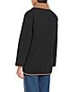 Vince Camuto Cotton Touch Diamond Quilt Down Point Collar Water Resistant Barn Coat, Color:Black - Image 3