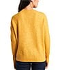 Color:Amber - Image 2 - Crew Neck Long Sleeve Extended Shoulder Seamed Cozy Statement Sweater