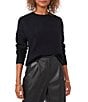 Vince Camuto Crew Neck Long Sleeve Extended Shoulder Seamed Cozy Statement Sweater - Image 4