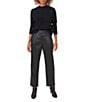 Vince Camuto Crew Neck Long Sleeve Extended Shoulder Seamed Cozy Statement Sweater - Image 6