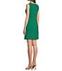 Color:Green - Image 4 - Crew Neck Sleeveless Bow Side Detail Shift Dress