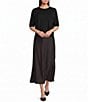 Vince Camuto Crew Neckline Short Sleeve Sweater 2 Piece Slip Dress - Image 1
