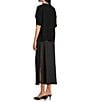 Vince Camuto Crew Neckline Short Sleeve Sweater 2 Piece Slip Dress - Image 4