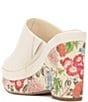 Color:Creamy White - Image 4 - Danvy Leather Floral Wedge Sandals