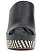 Color:Black - Image 5 - Danvy Leather Wedge Sandals