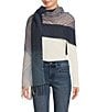 Vince Camuto Diamond Feather Soft Scarf Wrap, Color:Denim - Image 1