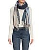 Vince Camuto Diamond Feather Soft Scarf Wrap, Color:Denim - Image 2