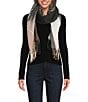 Vince Camuto Diamond Feather Soft Scarf Wrap, Color:Black - Image 2