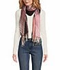 Vince Camuto Diamond Feather Soft Scarf Wrap, Color:Wine - Image 2
