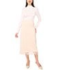 Vince Camuto Feather Trim A-Line Skirt, Color:Rosewater - Image 3