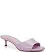 Color:Sweet Lavender - Image 1 - Faiza Leather Kitten Heel Sandals