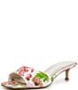 Color:Floret Garden - Image 5 - Faiza Patent Leather Floral Kitten Heel Sandals