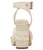 Color:Creamy White - Image 3 - Fancey Leather Knotted Woven Platform Sandals