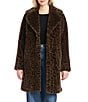 Vince Camuto Faux Fur Leopard Print Dramatic Notch Collar Coat, Color:Leopard - Image 1
