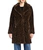 Vince Camuto Faux Fur Leopard Print Dramatic Notch Collar Coat, Color:Leopard - Image 2