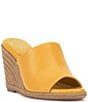 Color:Golden Sun - Image 1 - Fayla Leather Dress Espadrille Wedge Sandals