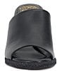 Color:Black - Image 5 - Fayla Leather Dress Wedge Sandals