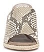 Color:Light Taupe - Image 5 - Fayla Snake Embossed Leather Wedge Sandals