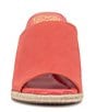 Color:Peach Pop - Image 5 - Fayla Suede Wedge Espadrille Sandals