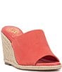 Color:Peach Pop - Image 1 - Fayla Suede Wedge Espadrille Sandals
