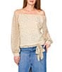 Vince Camuto Floral Print Off-The-Shoulder Long Balloon Sleeve Blouse - Image 1