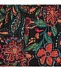 Color:Black Multi - Image 3 - Floral Print Sleeveless Halter Neck Chiffon Maxi Dress