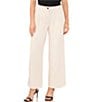 Color:Clay - Image 1 - Front Pleat Twill Side Pocket Wide Leg Trouser Pant