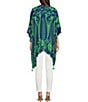 Color:Green Blue - Image 2 - Graphic Tropic Print Topper