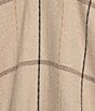Vince Camuto Grid Plaid Topper with Fur Collar, Color:Neutral - Image 3