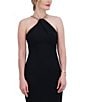 Color:Black - Image 3 - Halter neck Chain Hardware Sleeveless Dress
