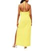 Color:Lime Breeze - Image 2 - Halter Neck Maxi Dress