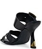 Color:Black - Image 4 - Helya Leather Buckled Dress Slide Sandals