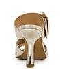 Color:Light Gold - Image 3 - Helya Metallic Leather Buckled Dress Slide Sandals
