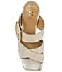 Color:Light Gold - Image 6 - Helya Metallic Leather Buckled Dress Slide Sandals