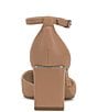 Color:Sandstone - Image 3 - Hendriy Leather Ankle Strap Block Heel Pumps