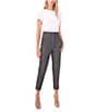 Vince Camuto High Waisted Tapered Leg Pants, Color:Light Heather Grey - Image 3