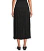 Vince Camuto Illusion Pleated A-Line Skirt, Color:Rich Black - Image 2