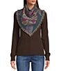 Vince Camuto Jacquard Floral Triangle Scarf - Image 4