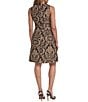 Vince Camuto Jacquard V-Neck A-Line Hardware Mini Dress - Image 2