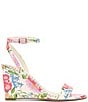 Color:Floret Garden - Image 2 - Jefany Leather Floral Wedge Sandals