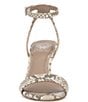 Color:Light Taupe - Image 4 - Jefany Leather Snake Embossed Wedge Sandals