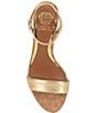 Color:Gold - Image 5 - Jefany Metallic Leather Wedge Sandals