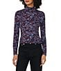 Vince Camuto Knit Long Sleeve Paisley Turtleneck - Image 1